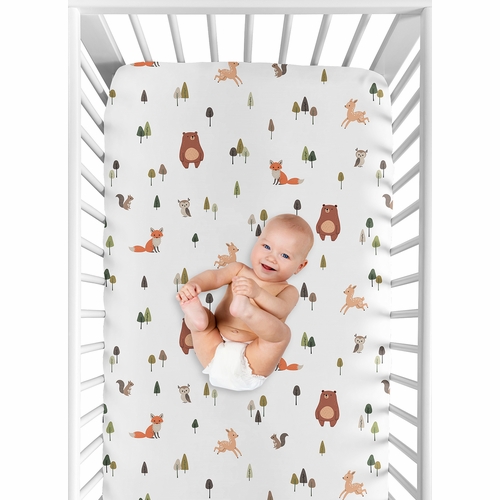 Woodland Animal Pals Collection Crib Sheet - alt image 3