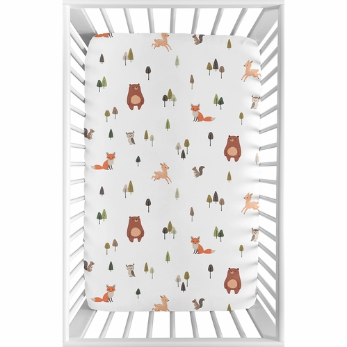 Woodland Animal Pals Collection Mini Crib Sheet