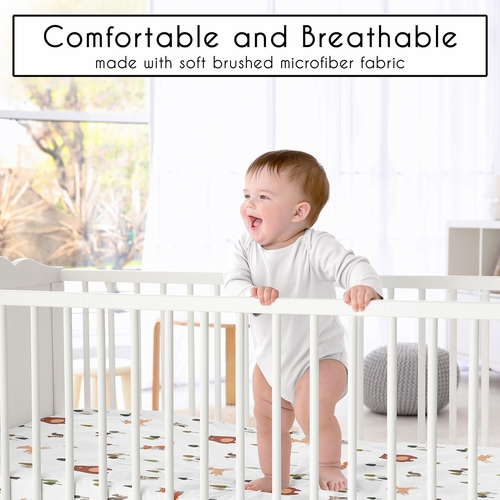 Woodland Animal Pals Collection Mini Crib Sheet - alt image 3