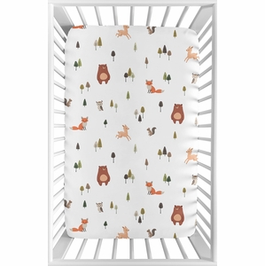 Woodland Animal Pals Collection Mini Crib Sheet
