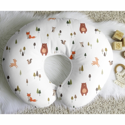 Woodland Animal Pals Collection Nursing Breastfeeding Pillow Cover - alt image 4