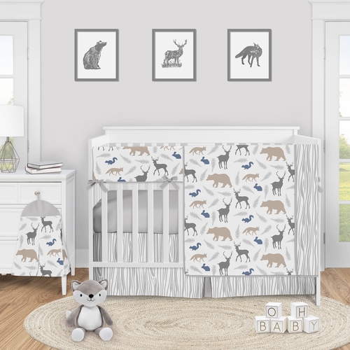 Woodland Animals Collection 5 Piece Crib Bedding