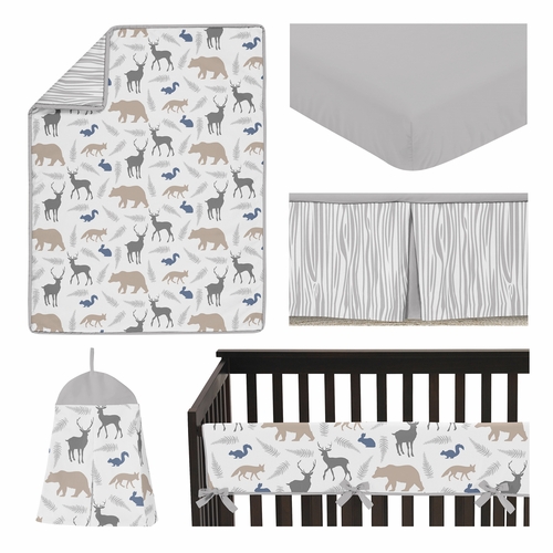 Woodland Animals Collection 5 Piece Crib Bedding - alt image 1