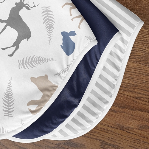 Woodland Animals Collection Absorbent Burp Cloths - 3 Pack Set - alt image 4