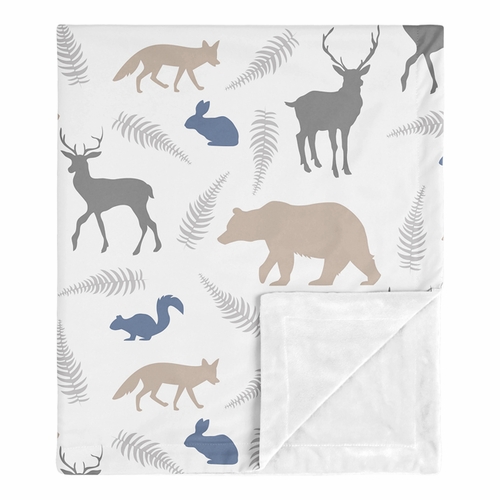 Woodland Animals Collection Baby Blanket