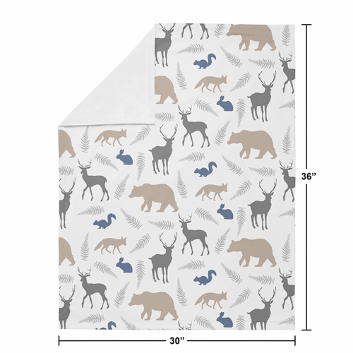 Woodland Animals Collection Baby Blanket - alt image 3