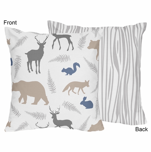 Woodland Animals Collection Decorative Accent Throw Pillow