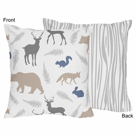 Woodland Animals Collection Decorative Accent Throw Pillow