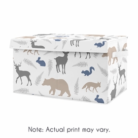 Woodland Animals Collection Fabric Toy Bin Storage