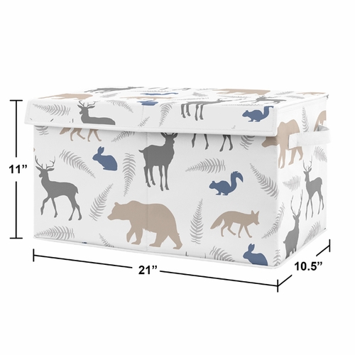 Woodland Animals Collection Fabric Toy Bin Storage - alt image 1