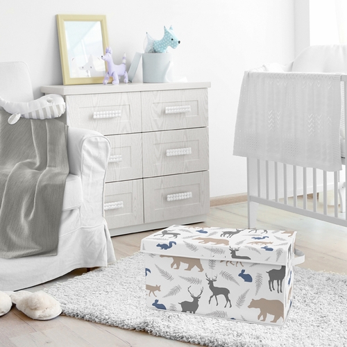 Woodland Animals Collection Fabric Toy Bin Storage - alt image 3