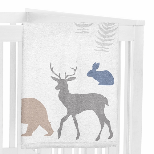 Woodland Animals Collection Monthly Milestone Baby Blanket - alt image 2