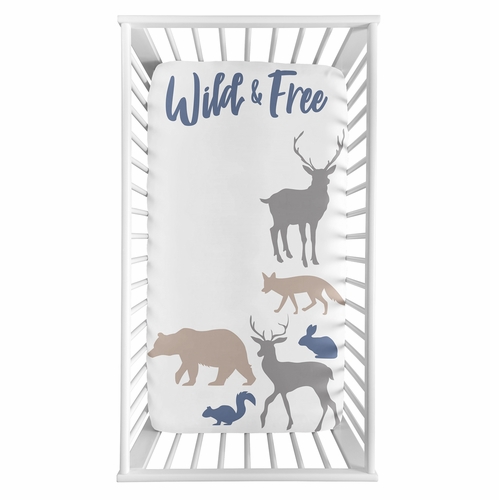 Woodland Animals Collection Photo Op Crib Sheet - alt image 1