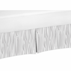 Woodland Animals Collection Woodgrain Print Crib Bed Skirt