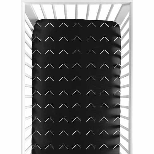 Woodland Arrow Black and White Crib Sheet