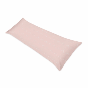 Woodland Arrow Blush Pink and White Full Length Body Pillow Cover