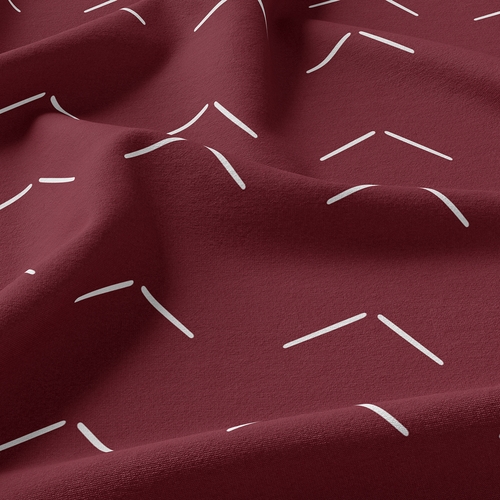 Woodland Arrow Burgundy Red and White Full Length Body Pillow Cover - alt image 3