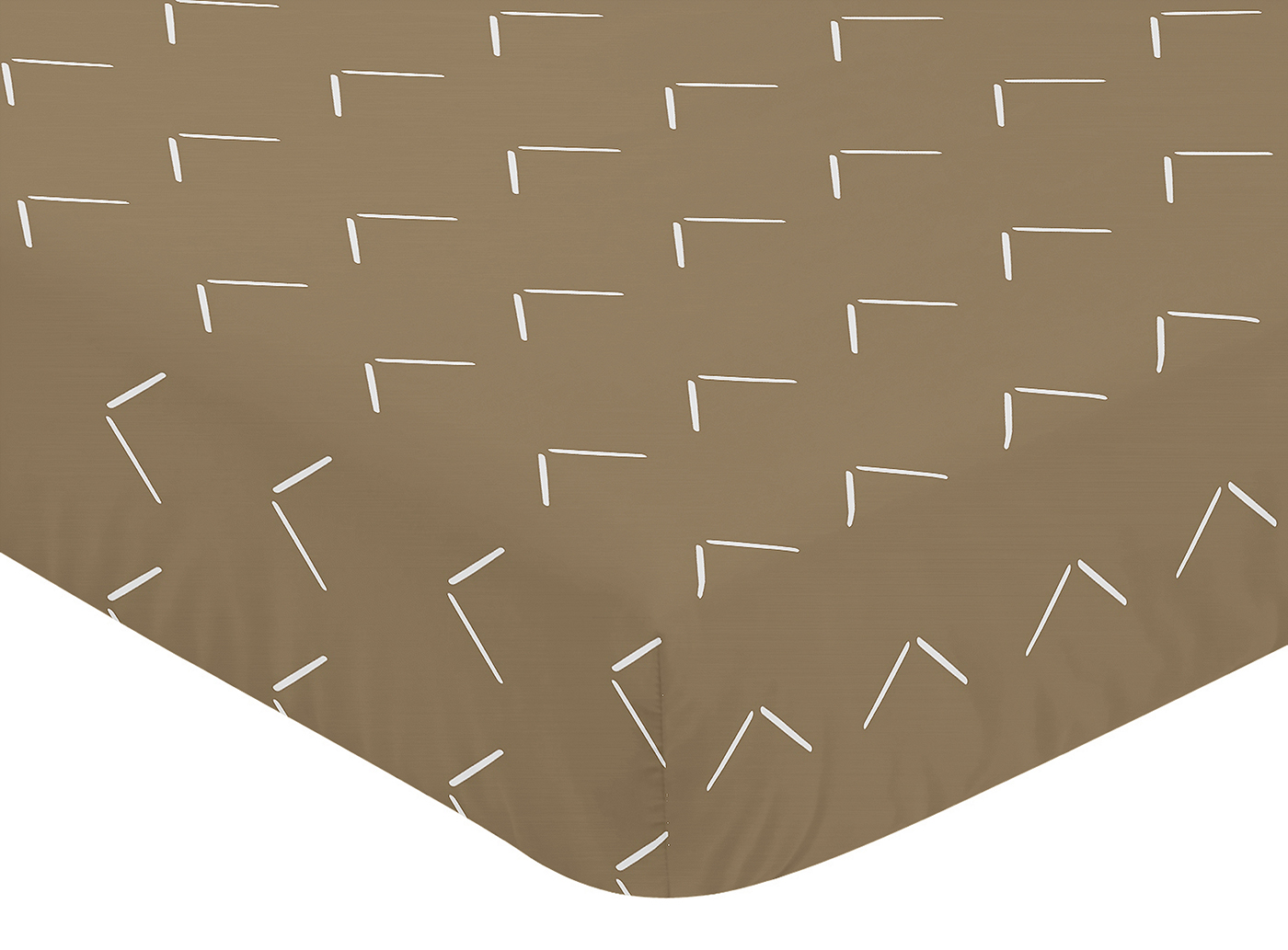 Woodland Arrow Cocoa Brown and White Crib Sheet