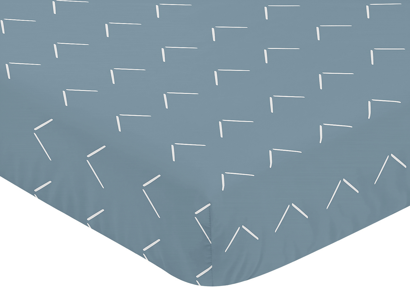 Woodland Arrow Dark Blue and White Crib Sheet