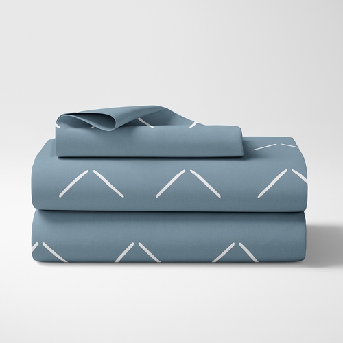 Woodland Arrow Dark Blue and White Twin Sheet Set - alt image 1