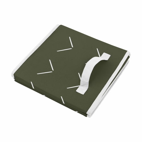 Woodland Arrow Green and White Foldable Fabric Storage Bins - alt image 3