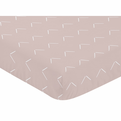Woodland Arrow Mauve and White  Crib Sheet - alt image 2