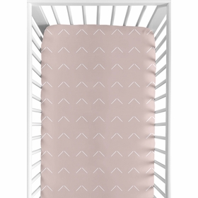 Woodland Arrow Mauve and White  Crib Sheet