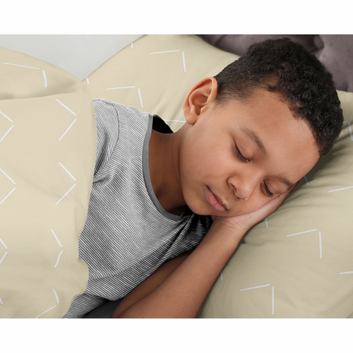 Woodland Arrow Taupe and White Twin Sheet Set - alt image 2