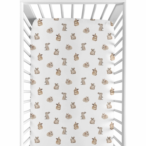 Woodland Bunny Collection Crib Sheet