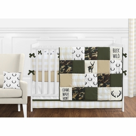 Woodland Camo 9 Piece Crib Bedding Collection