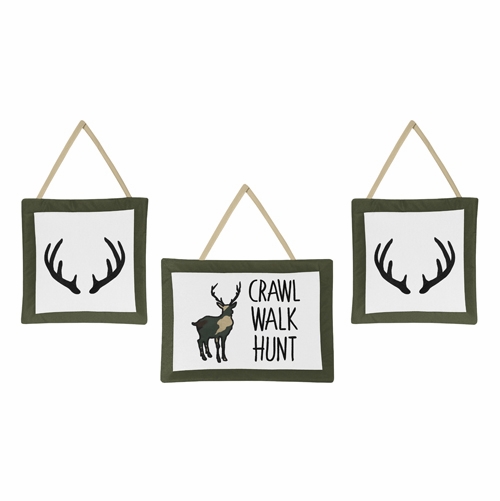 Woodland Camo Collection 11 Piece Bumperless Crib Bedding - alt image 5