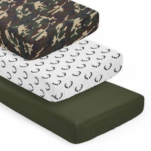 Woodland Camo Collection 3 Pack Crib Sheets