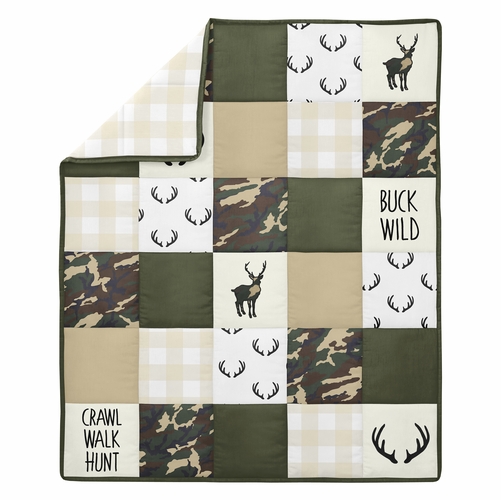 Woodland Camo Collection 5 Piece Crib Bedding - alt image 2