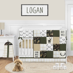 Woodland Camo Collection 5 Piece Crib Bedding
