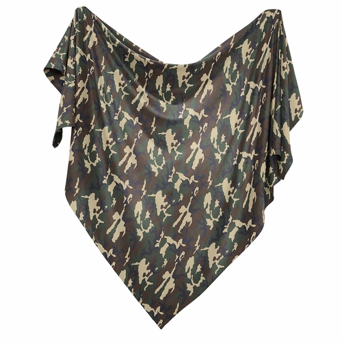 Woodland Camo Collection Baby Swaddle Blanket - alt image 1