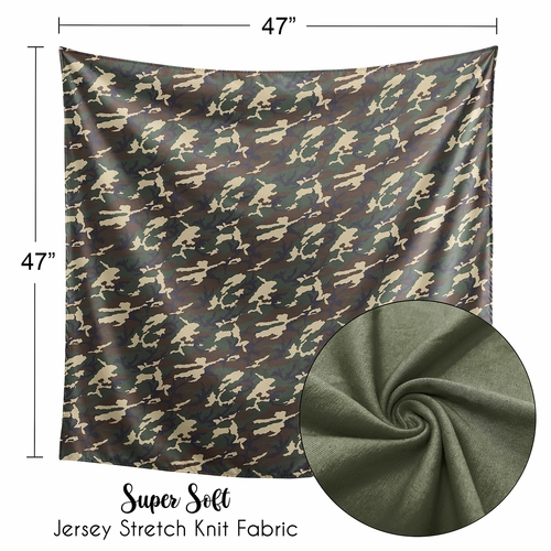 Woodland Camo Collection Baby Swaddle Blanket - alt image 2