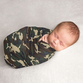 Woodland Camo Collection Baby Swaddle Blanket