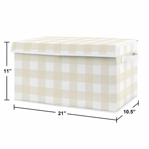 Woodland Camo Collection Buffalo Check Print Fabric Toy Bin Storage - alt image 1