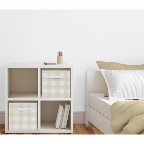 Woodland Camo Collection Buffalo Check Print Foldable Fabric Storage Bins - alt image 1