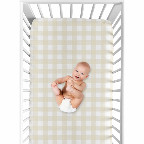 Woodland Camo Collection Crib Sheet - Buffalo Plaid Check - alt image 3