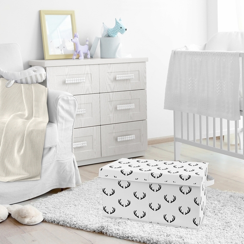 Woodland Camo Collection Deer Print Fabric Toy Bin Storage - alt image 1