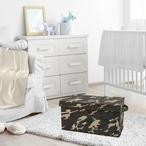 Woodland Camo Collection Fabric Toy Bin Storage - alt image 1