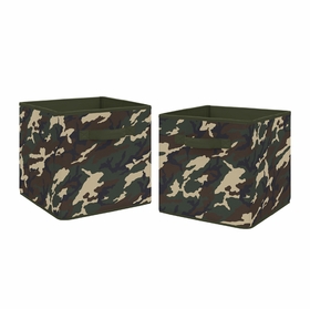 Woodland Camo Collection Foldable Fabric Storage Bins