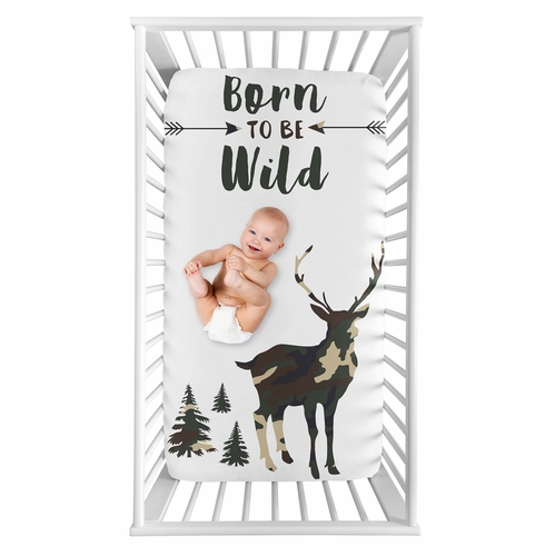 Woodland Camo Collection Photo Op Crib Sheet