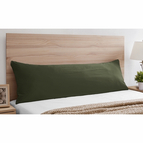 Woodland Camo Collection Solid Dark Green Full Length Body Pillow Cover - alt image 1