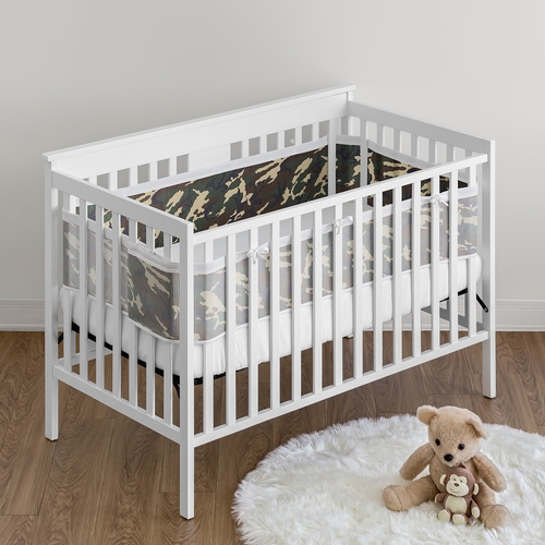 Woodland Camo Collection Sweet Jojo Designs + BreathableBaby Breathable Mesh Crib Liner - alt image 1