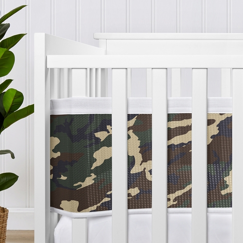 Woodland Camo Collection Sweet Jojo Designs + BreathableBaby Breathable Mesh Crib Liner - alt image 3