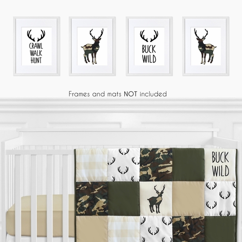 Woodland Camo Collection Wall Art Prints - Set of 4 - alt image 1