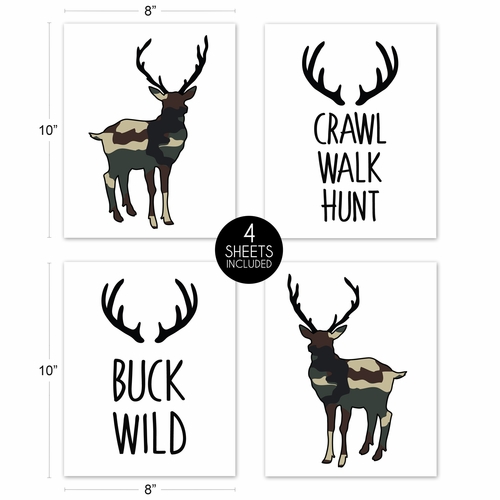 Woodland Camo Collection Wall Art Prints - Set of 4 - alt image 4