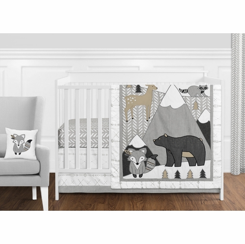 Woodland Friends Collection 11 Piece Bumperless Crib Bedding
